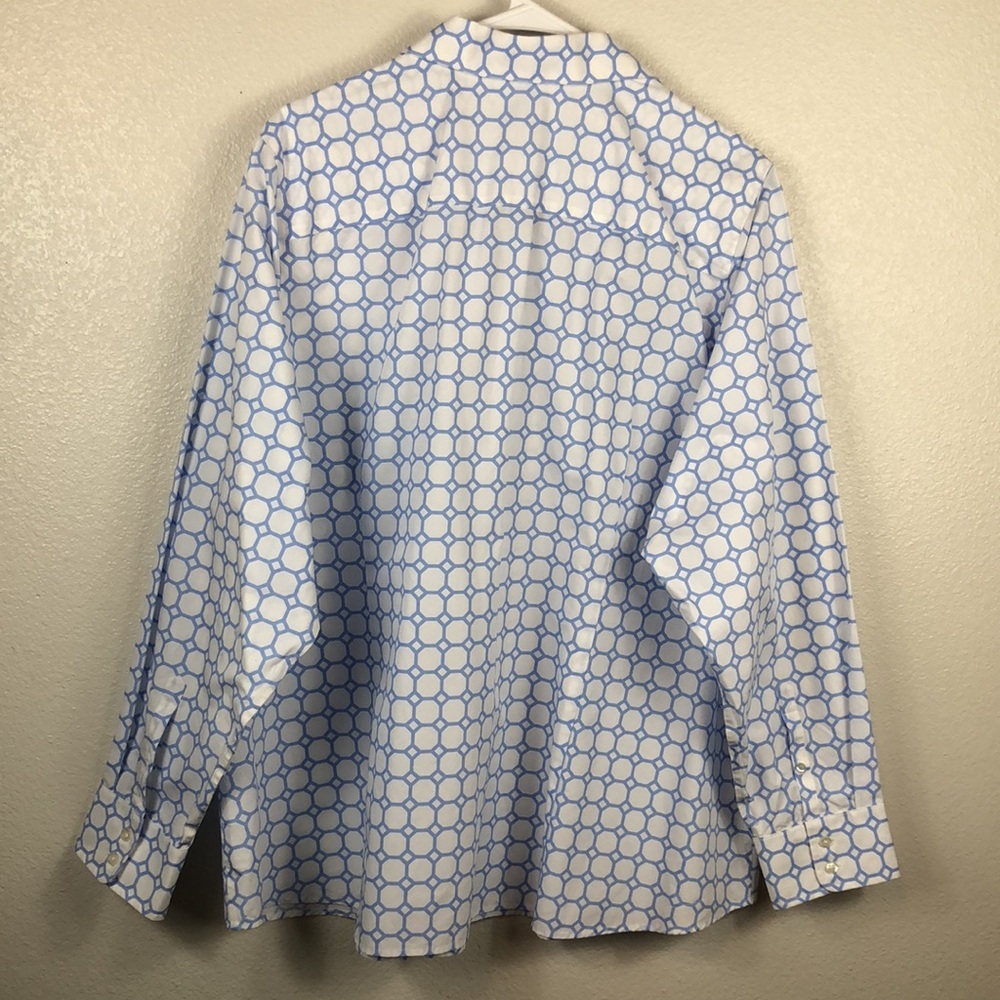 Lands’ End Shirt Periwinkle No Iron Supima Cotton Button Down Women’s 26W - Picture 3 of 11